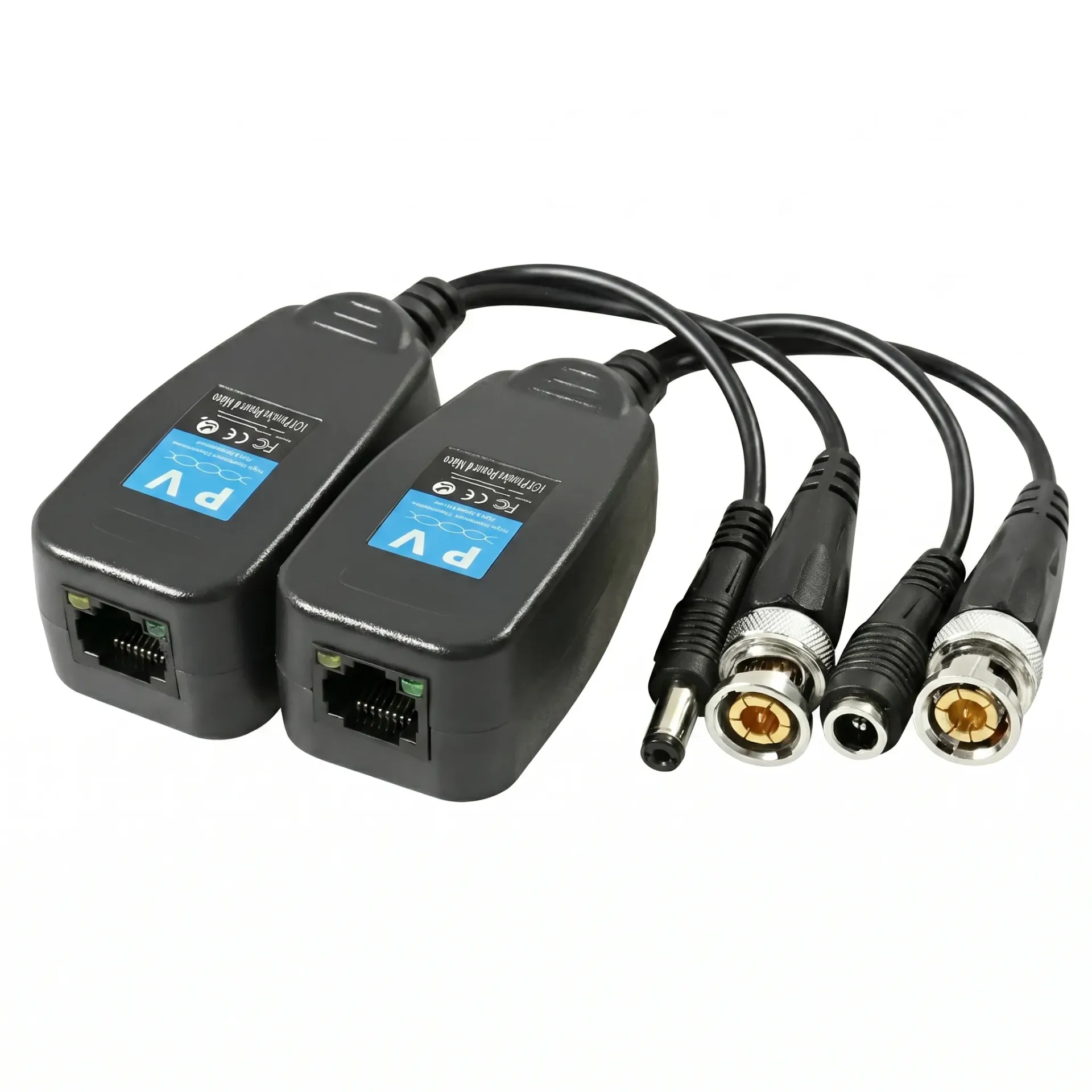 BALUN RJ-45 A BNC VIDEO CON ALIMENTACIÓN PASIVO 8 MP (BHD 1818)