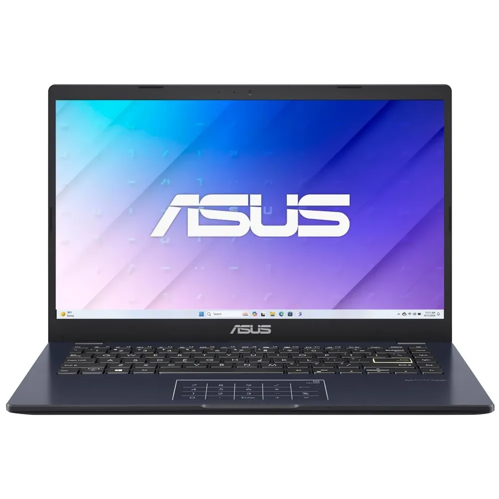 NOTEBOOK ASUS E410KA-PM464 / INTEL PENTIUM SILVER N6000 / 4 GB DDR4/ SSD 64 GB / WINDOWS 11 HOME / PANTALLA DE 14" FULL HD / TECLADO INGLÉS