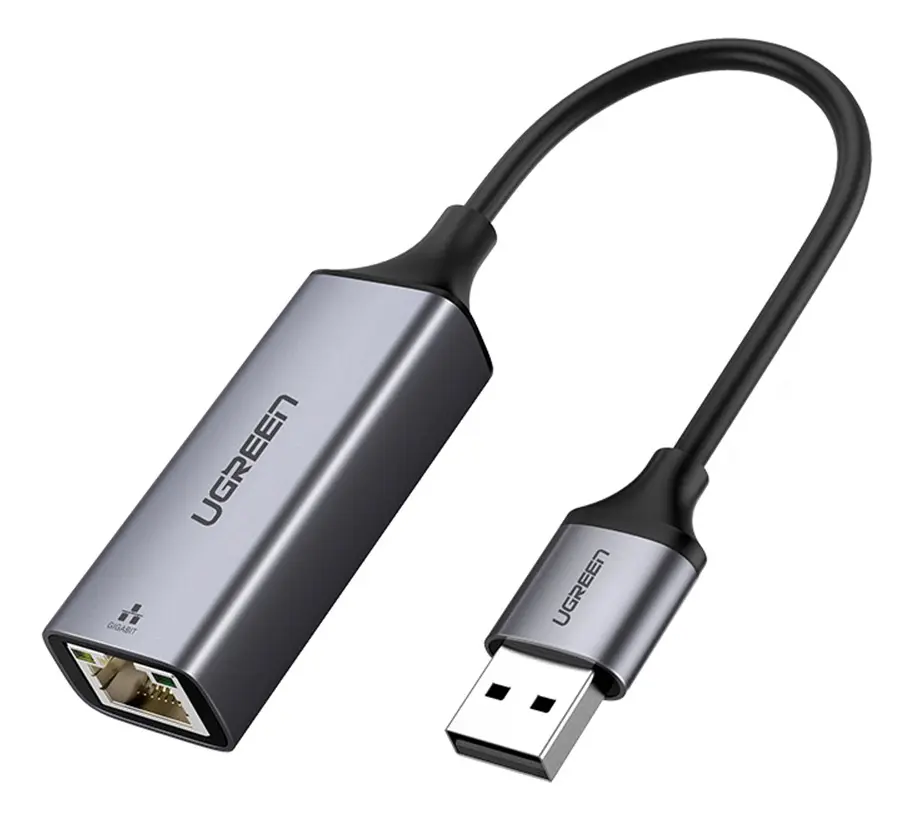 ADAPTADOR USB a RJ45 CON CARCASA DE ALUMINIO GRIS CM209 UGREEN
