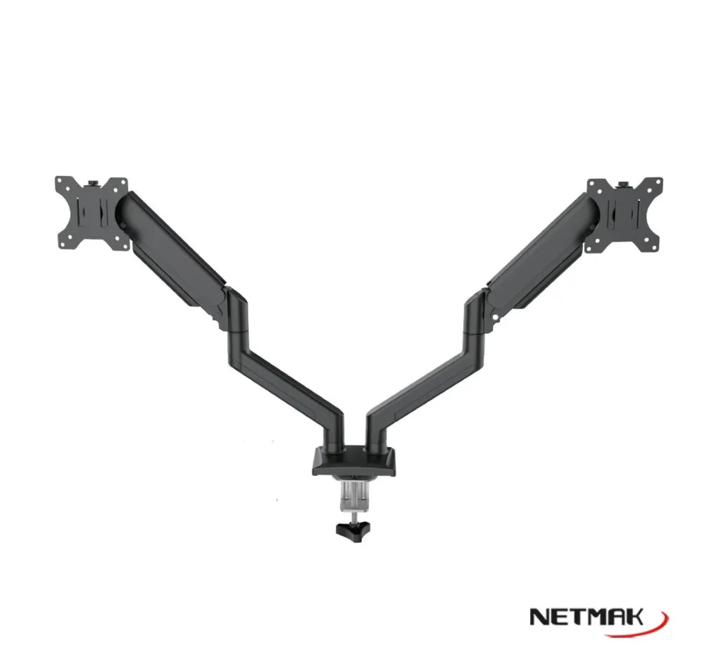 SOPORTE PARA MONITOR HIDRÁULICO DOBLE NETMAK DE 10" A 30" NM-ST33