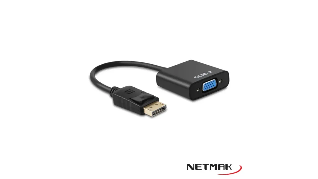 ADAPTADOR DISPLAY PORT MACHO a VGA HEMBRA NETMAK NM-C105